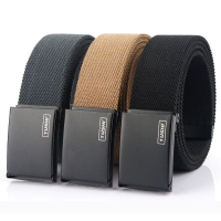 ENNIU 110 CM Metalen Druk Gesp Riem Mannen Tactische Riem, Vrije Tijd Ademende Canvas Heupriem