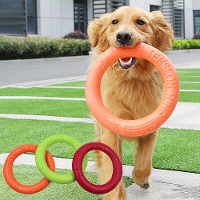 EVA Pet Flying Discs Dog Training Ring Puller Resistant Bite Floating Toy voor Puppy Outdoor Interactive Game Playing