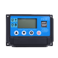 Excellway® 12V 24V 10/20/30/40/50A Auto Zonnepaneel Zonnelaadcontroller Batterijlaadadapter USB LCD scherm