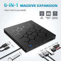 Externe CD / DVD drive USB 3.0 Type C 6 in 1 DVD drive speler optische drive met SD/TF  en USB3.0 Sleuven Optische drive