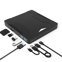 Externe DVD brander USB3.0 Type C Multifunctionele Recorder 4 in 1 CD speler Driver TF/SD interface voor pc notebook