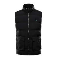 EYIOU Unisex Verwarmde Vest met Opladen, Warme Kleding voor Buiten voor Fietsen, Skiën, Vissen, Verwarmde Jas voor Volwa