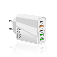F002 65W 5 poorts USB PD oplader 3USB A+2USB C PD QC3.0 Snelladeradapter EU stekker voor iPhone 12 13 14 14 Pro voor Sam