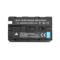 Falconeyes NP F960 Oplaadbare Li ion 6000 mah 7.4V Batterij voor video Flash Licht Gemotoriseerde Slider