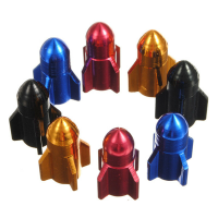 Fietscyclus Duurzame Aluminiumlegering Rocket Shaped Valve Stem Caps