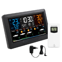 FJ3390TY A WIFI Graffiti VA Kleurenscherm Multifunctionele Weer Klok Elektronische Wekker Binnen Buiten Temperatuur Voch