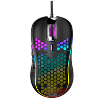 FX 88 Bedrade Gaming Muis Honingraat Holle Lightweidht Ontwerp Aangepaste Motor 4800 DPI Lichtgevende RGB Verlichting Mu