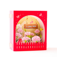G2059 3D Moederdag wenskaarten I Love Mom Hollow Cover papier handgemaakte verjaardag verjaardag cadeaus voor moeder moe