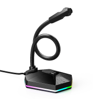 Gaming microfoon 360 graden RGB voor computer Desktop Professionele Dual Mic LED