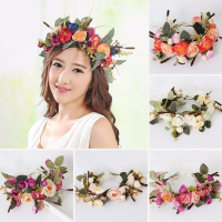 Garland Flower Crown Bloemen Dames Haarband Hoofdband Festival Feestdecoraties