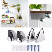 Gepolijst Chroom Glas Plank Steun Klem Beugels Badkamer Voor Planken