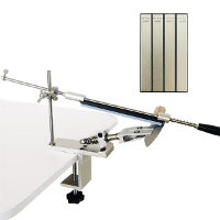 Geüpgradede K10 Professionele Messenslijper Systeem met 4 Slijpstenen 360° Rotatie Flip Ontwerp Vaste Hoek Aluminiumlege