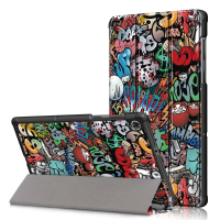 Gevouwen Pringting Tablet Case Cover voor Lenovo Tab M10 Plus Tablet   Doodle versie