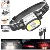 Golfsensor 2000 mah 400lm 5 verlichtingsmodi led koplamp usb oplaadbare hoofdlamp cob outdoor fietsen avontuur vissen za