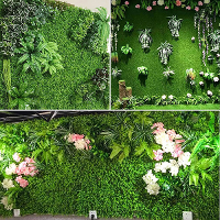 Groene Plant Muur Achtergrond Muur Plastic Simulatie Plant Gazon Muur