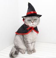 Halloween Kostuum Kat Kleine Hond Vampier Hoed Cape Mantel Halloween Cosplay Kostuum voor Pet Decor
