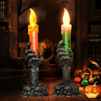 Halloween Light Vlamloze plastic kaarsen Halloween decoratie Props Ghost Light