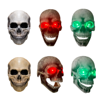 Halloween Masker Demon Schedel Hoofddeksel Masker Zombie Spook Skelet Hoofddeksel Schedel Hoofd Kaak Beweegbaar Licht Ma