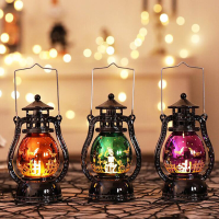 Halloween Retro Galvaniseren Kleine Olielamp Windlicht Oogverblindend Speelgoed voor Thuis Bar School Halloween Decor