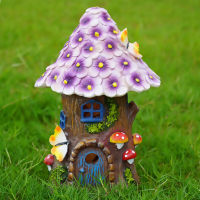 Hars Zonne energie Fairy House Ornamenten Waterdicht Zon weerstand Tuin Fairy House Ornaments