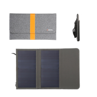 HAWEEL 5V 14W waterdichte zonne oplaadzak Opvouwbaar paneel DIY powerbank met dubbele USB