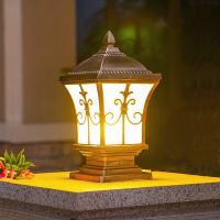 Hek Licht Villa Binnenplaats Pijler Hoofd Licht Tuin Gazon Licht Automatische Sensor Muur Pijler Licht