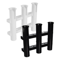 Hengelhouder Rack 3 Tubes Marine Boat Tool Plastic Wit / Zwart
