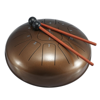 HLURU 10 Inch 11 noten Brons Staal Tong Percussie Drums Handpan Instrument met Drumstokken en Tas
