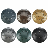 HLURU 6 Inch 8 Notes G Tune Steel Tongue Drum Handpan Instrument met Drum Mallets en Tas