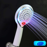 Hoge Druk Badkamer Handheld Douchesproeier Kraan Douchekop met LED Watertemperatuurweergave