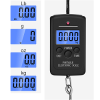 Hoge precisie draagbare digitale weegschaal 40 kg capaciteit 10 g nauwkeurigheid Multifunctioneel display met achtergron