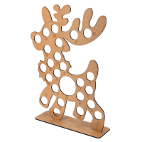 Houten kerst adventskalender Kerst elk decoratie past 25 circulaire chocolaatjes Candy Stand Rack