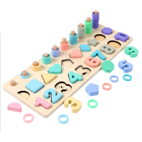 Houten Magnetische Wedstrijd Visserijplank Puzzel Speelgoed Set Tel Nummer Bijpassende Digitale Vorm Vroeg Educatief Spe