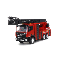 HUINA 1631 1/18 9CH Semi Alloy Remote Control Engineering Toy Fire Climbing Rescue Aerial Ladder Vehicle RC Car Models