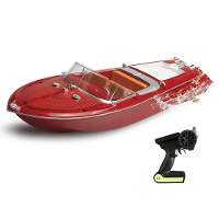 HUIQI SK1 RTR 2.4G 25km/h RC boot met afstandsbediening Raceboot Waterdicht Hout Snelheidsboot Speelgoedvoertuig Retro m