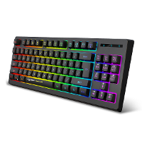 HXSJ L100 2.4G Draadloos Toetsenbord 87 Toetsen Multimedia Functie RGB Verlicht Toetsenbord Oplaadbaar voor Computer Lap