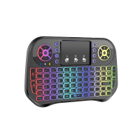 I10 New Air Flying Mouse Mini Keyboard Remote Comtrol 2.4G Bluetooh Droge batterij Lithiumbatterij Achtergrondverlichtin