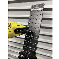 Identibolt Bolt en Moer Identifier Gauge 4x20 inch Geanodiseerd Grijs Aluminium Bevestigingsmiddel Meetgereedschap met L