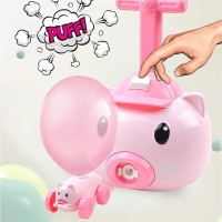 Inertia Balloon Launcher Powered Car Toy Set Toys Game Gift for Kids DIY Handicrafts Supplies Toy
