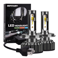 Infitary 3300LM autokoplampen H4 H7 LED 3 kleurwissel automistlampen