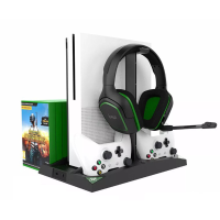 IPEGA 6 in 1 Verticale Stand Koeler Koelventilator Dual Controller Laadstation voor XBOX ONE / XBOX ONE S / XBOX ONE X