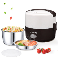 Janolia 1.3L 200W Draagbare Elektrische Lunchbox Voedselverwarmer met Verwijderbare Roestvrijstalen Container Elektrisch