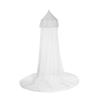 JETEVEN Elegant Kanten Bed Klamboe Mesh Luifel Prinses Rond Dome Beddengoed