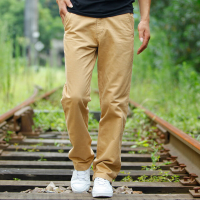 Jeugd Heren Casual broek Rechte losse grote maat overall Katoen Effen kleur Hoge taille