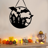 JM01510 Non woven The Witch Is In Halloween Hanging Sign Door Hanging Halloween Decorations Festival Party