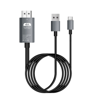 JND Type C naar HDMI HD Converter Kabel 4K30Hz TV Display Dongle USB Opladen 1.8M Video Datakabel voor TV Projector Comp