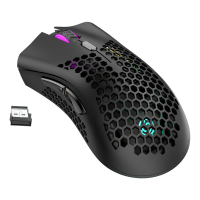 K snake BM600 2.4G Draadloze Oplaadbare Muis Holle Honingraat 1600 DPI 7 Knoppen Ergonomische RGB Optische Muizen voor C