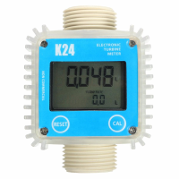 K24 1inch Digital Turbine Diesel Fuel Flow Meter Gauge Teller voor Chemicals Water