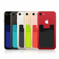 KC CC01 Zelfklevende gsm portemonnee Siliconen geld Creditcard Oortelefoonhouder Stick on Pouch