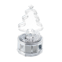 Kerstboom Muziekdoos met Lichten Acryl Kristal Textuur Muziekdoos Kerstcadeaus Verjaardagscadeautjes